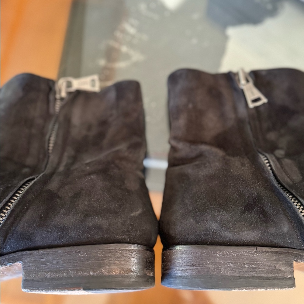 John Varvatos Morrison Sharpei Men's Black Suede Ankle Boots Size 11 - Picture 13 of 14